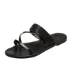 Sandalias planas casuales de mujer de talla grande con punta redonda y pedrería, nuevas de otoño 2026, de comercio exterior transfronterizo europeo y americano