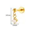 Aretes Clásicos de Aleación de Titanio G23/F136, Piercings Geométricos de Sol para Labio Estilo Push-Pin, Joyería de Piercing a la Moda