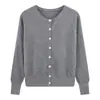 Jaqueta Curta Estilo Gentil Super Popular Camada Base Roupa Íntima Senso de Design Nicho Cardigan de Tricô com Pelo de Guaxinim Jaqueta Feminina Primavera e Outono