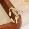 Anillos de Moño Elegantes y Exquisitos en Varios Estilos, Anillos de Circonita de Lujo Ligero Transfronterizos, Estilo Ins Europeo y Americano con Sensación de Alta Gama