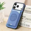 Adequado para Capa de Celular Apple 18Promax, Porta-Cartão Magnético, Capa Protetora com Inserção de Cartão de Cobertura Total para iPhone 17Pro
