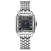 Comercio Exterior Nueva Moda Casual Simple Aleación Romana Banda de Acero Cuadrado Calendario Reloj de Cuarzo para Hombres y Mujeres Pareja