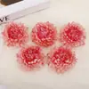 Flor Artificial Hortênsia Crisântemo de Mil Camadas Cabeça de Flor Falsa Material para Guirlanda DIY Feita à Mão Decoração de Caixa de Presente Decoração de Flor de Casamento