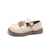 Sapatos pretos de couro para meninas, sapatos infantis para primavera e outono de 2026, sapatos de princesa para meninas, mocassins versáteis para bebês e crianças pequenas