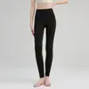 Pantalones de Yoga de Nueve Puntos Antideslizantes en la Entrepierna Otoño e Invierno Forrados de Polar para Mujer Pantalones de Fitness Deportivos para Exteriores Control de Abdomen Levanta Glúteos