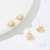 Pendientes Titulares de Cuentas Disco Curvo Brillante en Forma de Corazón Chapados en Oro de 14 Quilates que Conservan el Color Materiales para Pendientes Hechos a Mano para Pegar Perlas