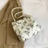 2026 Nuevo Diseño de Moda Bolso Tote de Hombro Único Elegante Estampado Color Vintage Contraste Mariposa Texturizado Debajo del Brazo