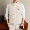 Chaleco de algodón para hombre, colección otoño/invierno 2026, cuello alto, diseño con cierre de cremallera, acolchado y engrosado para abrigar, adecuado para hombres jóvenes y de mediana edad, estilo business casual, prenda exterior sin mangas