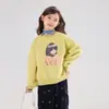 Moletom Pudding Haru Coleção Primavera Estampa de Desenho Animado para Meninas Infantil 2026 Primavera Novo Gola Redonda Versátil Top Pulôver
