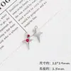 Estilo Gótico Europeu Pingente de Diamante Vermelho Coleção de Liga DIY Joias Artesanais Colar Pulseira Corrente de Celular Acessórios Materiais