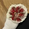 Goma para el pelo de cuadros rojos atmosférica para mujer, Accesorio para el pelo retro coreano de otoño e invierno de alta gama, Goma para el pelo moderna de alta elasticidad