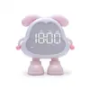 Novo Despertador e Luz Noturna Divertidos da Dora Tudo-em-Um Dormitório Estudantil Display Digital Carregamento Despertador Fofo de Cachorro