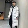 Abrigo acolchado de algodón para hombre invierno nuevo estilo coreano moderno de longitud media acolchado de plumón acolchado de algodón chaqueta acolchada de algodón guapa con tres barras