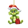 Decoraciones Navideñas Adornos Colgantes para Coche Nuevo Producto Juego de Ocho de Green Cross-Border, Árbol de Navidad de Dibujos Animados para Bebé para Decoración del Hogar