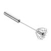 Batedor de Ovos de Aço Inoxidável Ferramenta de Mistura para Cozinha Doméstica Mixer de Ovos e Creme Batedor Rotativo Semi-automático