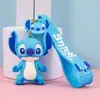 Llavero de Puntada de Alta Calidad Muñeca de Plástico Suave PVC Creativo Lilo y Stitch Colgante para Llave de Coche Regalo