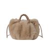 Novo saco de pelúcia imitação pele de coelho bonito saco de abóbora bolsa de senhora portátil outono e inverno nuvem temperamento ombro saco mensageiro