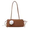 Bolsa de Mão Texturizada para Axila Feminina 2025 Nova Tendência Estilo Coreano Moda Bolsa de Ombro com Laço Bolsa Simples para Senhoras