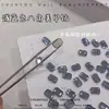 Azul claro Super Flash Invertido Fundo Plano Diamante Octogonal Nail Art Joia para Unhas Boutique K9 Quadrado Azul Mahjong Joias para Nail Art