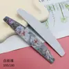 Patrón de impresión a color creativo lima de uñas serie de pintura al óleo de flores media luna gris arte de uñas tira de lijado tira de lijado de alta calidad