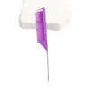 Pente de Destaque com Cauda Pontiaguda de Aço Inoxidável para Corte e Desbaste de Cabelo, Salão de Cabeleireiro Antiderrapante Especial para Cabeleireiro Abs Resistente a Altas Temperaturas Pente com Cauda Pontiaguda
