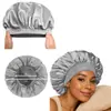 Touca de Dormir de Cetim com Aba Larga Europeia e Americana para Mulheres, Touca para Cuidados com o Cabelo, Venda Quente Transfronteiriça, Touca de Dormir que Não Danifica o Cabelo, Touca de Banho Adulto com Topo Arredondado