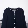 Comercio Exterior Wholesale Otoño Nuevo Estilo Europeo y Americano Combinación de Colores Bordado Cuello Redondo Chaqueta de Punto 5536212401
