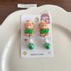 Dibujos Animados Lindo Navidad Clip para la Oreja Niña Aretes Combinables Sin Aretes para Ancianos Alce Niños Joyería para Bebé