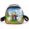 Bolsa de Almuerzo para Estudiantes de Primaria, Bolsa de Picnic, Bolsa de Hielo Redonda, Bolsa Térmica con Estampado Divertido, Bolsa de Hombro Única, Bolsa de Almuerzo de Dibujos Animados