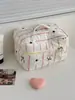 Bolsa de Cosméticos Geométrica Estrela Rosa Transfronteiriça de Alto Valor Portátil para Meninas Grande Capacidade Doce Estilo Ins Bolsa de Armazenamento
