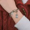 Namoradas borboleta Mori Pulseira de floco de neve de pérola para meninas Simples Estudante Namoradas Mori pulseira de diamante de amor