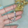 Collar Trébol de Cuatro Hojas Hierba de la Suerte para Mujer 2023 Nueva Moda Exquisito de Alta Gama Lujoso Ligero con Diamantes Incrustados Borla de Nácar Cadena Clavícula