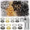 10mm4 color 100 juegos hebilla de ojal de gas de 4 colores ojal hebilla herramienta de instalación para traje anillo de lona hebilla de lona ojal de gas metálico