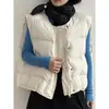 Chaleco de Algodón sin Cuello Estilo Coreano para Mujer, Nuevo Chaleco Cálido Corto para Invierno 2024, Chaqueta Gruesa sin Mangas, Chaqueta Acolchada