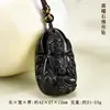 Colgante de obsidiana natural del Buda de la Medicina al por mayor, amuleto de estilo chino para hombres y mujeres, talismán de estatua budista, regalo de joyería