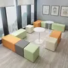 Instituição de Treinamento Área de Descanso Sofá Recepção Educação Infantil Jardim de Infância Escola Criativo Simples Moderno Couro Faixa Longa Combinação
