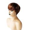 Peluca de suministro de trémolo en el extranjero femenina cabello corto rizado flequillo oblicuo seda de alta temperatura temperamento cabello corto cobertura de cabeza entera fabricantes venta al por mayor