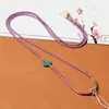 Corda de pingente trançada DIY simples estilo original feita à mão com laço criativo e fecho ajustável, corda de colar para atacado