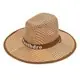 Sombrero de Sol para Exteriores para Hombre, Sombrero de Paja de Lino Natural, Sombrero Transpirable y Absorbente de Sudor, Sombrero de Vaquero Occidental de Pescador