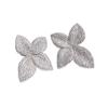 Pendientes Exagerados de Plata S925 Europeos y Americanos Pendientes de Botón de Trébol de Cuatro Hojas Diseño de Hoja Pendientes de Moda para Mujeres Tendencia de Personalidad