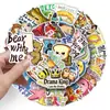50 Adesivos Interessantes com Trocadilhos em Inglês, Palavras Criativas Personalizadas, Fones de Ouvido Impermeáveis Divertidos para Crianças, Adesivos para Desktop e Bagagem