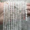 Cuentas Redondas Verdes de Tianshan 7A Naturales Cuentas Sueltas Verde Hielo Pulsera de Jade Semiacabada DIY Cuentas de Bambú Seda Dorada Jade