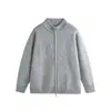 Suéter cárdigan gris para hombre de Wang Anyu, tejido interior cleanfit de invierno, abrigo casual grueso y pesado