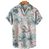 Camisas de Playa Europeas y Americanas Transfronterizas para Hombre con Animales de Selva Tropical Impresos en 3D, Tops Casuales y a la Moda de Manga Corta