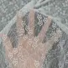 Venta Directa de Fábrica Tela de Encaje Jacquard No Elástica, Malla Hueca 100% Poliéster, Tela para Vestido de Primavera y Verano y Vestido de Novia