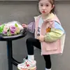 Jaquetas Infantis Primavera e Outono 2025 Novo Estilo Roupas de Outono para Crianças Meninas Bebês Tops com Capuz Modernos Tendência