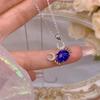 Colar de 6 yuan micro cravejado com zircônia corrente de clavícula delicada de alto padrão fecho de trevo de quatro folhas que não desbota joia de pescoço nicho da moda para mulheres