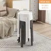 Banqueta redemoinho extra-grossa para uso doméstico na sala de estar, banqueta redonda moderna simples empilhável, banqueta alta de plástico, cadeira de mesa de jantar