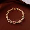 Pulsera transfronteriza ins de oro real electrochapado con circonitas Europa y Estados Unidos retro sentido de alta gama pulsera joyería nicho de lujo ligero venta al por mayor para mujer