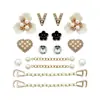26 Modelos Nuevos de Zuecos Transfronterizos Accesorios DIY Llenos de Pedrería, Cadenas Metálicas en Forma de Corazón, Adornos de Perlas, Decoraciones para Zapatos Estilo Retro